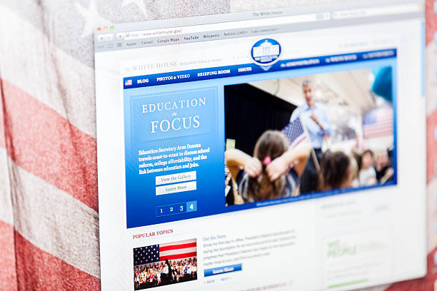 The White House official Website stock photo