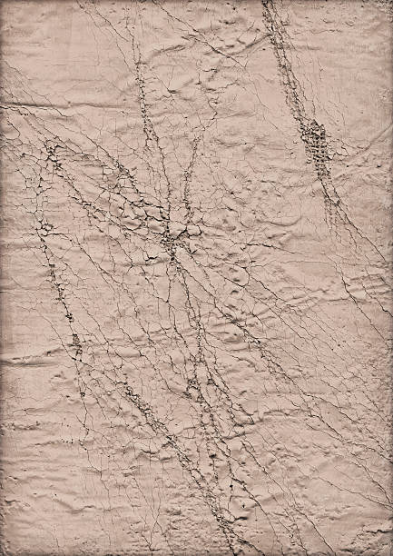 hi-res примированых джутовой ткани треснувший скомканный виньетка гранж текстуру - cracked primed pilled impurities стоковые фото и изображения