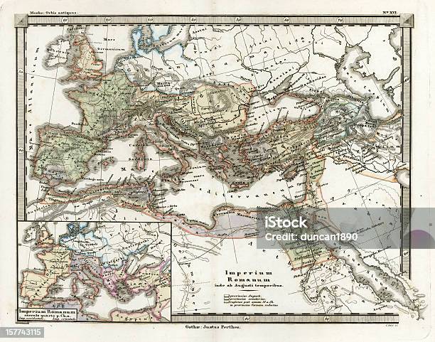 Ilustración de Mapa Antiguo Del Imperio Romano y más Vectores Libres de Derechos de Mapa - Mapa, Roma - Italia, Antiguo