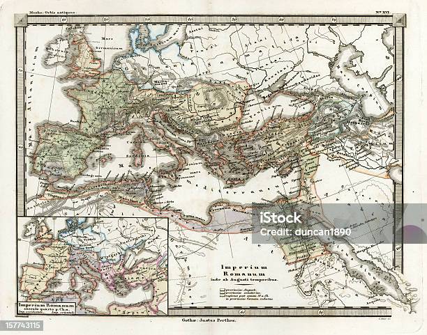 앤틱형 맵 로마 Empire 지도에 대한 스톡 벡터 아트 및 기타 이미지 - 지도, 로마-이탈리아, 고대의
