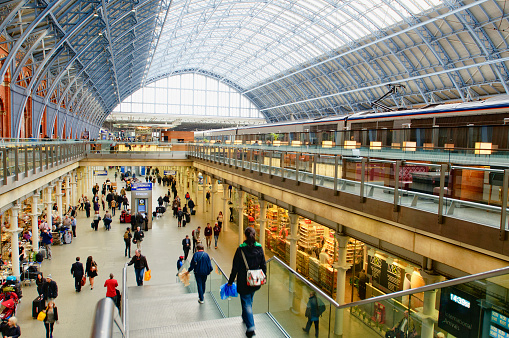London, United Kingdom - April 29, 2023: King's Cross railway station in London, United Kingdom.