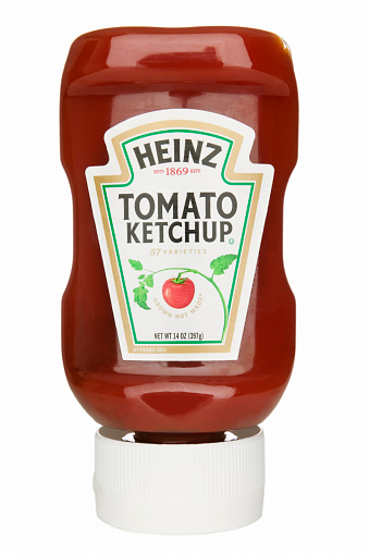 tomato ketchup isolated on white background.