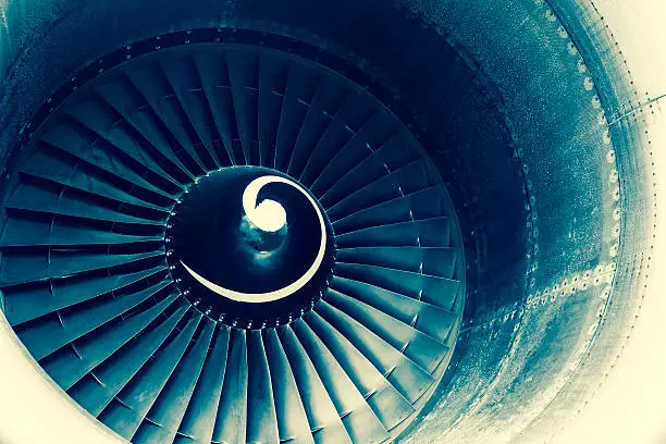 Photo of Aircraft jet engine turbine