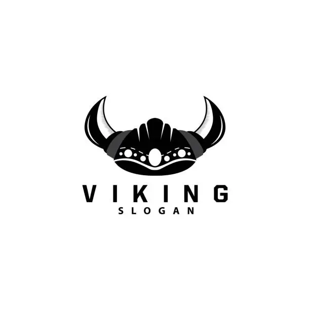 Vector illustration of Viking icon, Vector illustration of Viking God, Simple Barbarian Sparta Inspiration Design, Templet Illustration