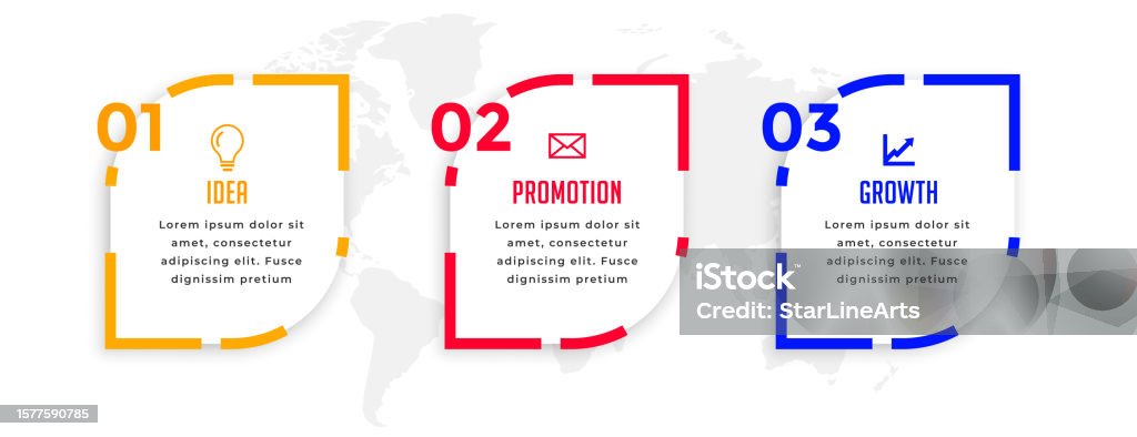 Three Step Infographic Process Chart Template For Data Visualization ...