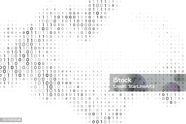 Digital Binary Code Futuristic Background For Coding Or Programming ...