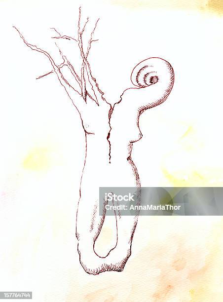 The Split Stock Illustration - Download Image Now - Androgynous, Cracked, Digitized Pen