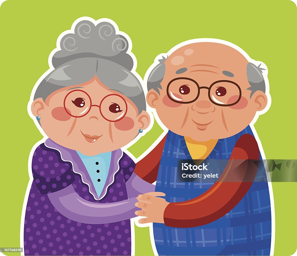 Vieux couple - clipart vectoriel de Adulte libre de droits