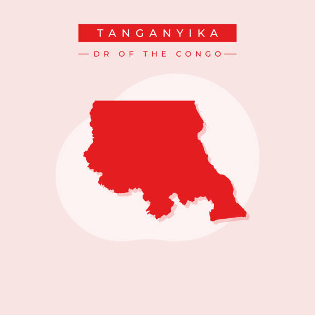 Vector illustration vector of Tanganyika map Democratic republic of the Congo Vector illustration vector of Tanganyika map Democratic republic of the Congo republic of tanganyika stock illustrations