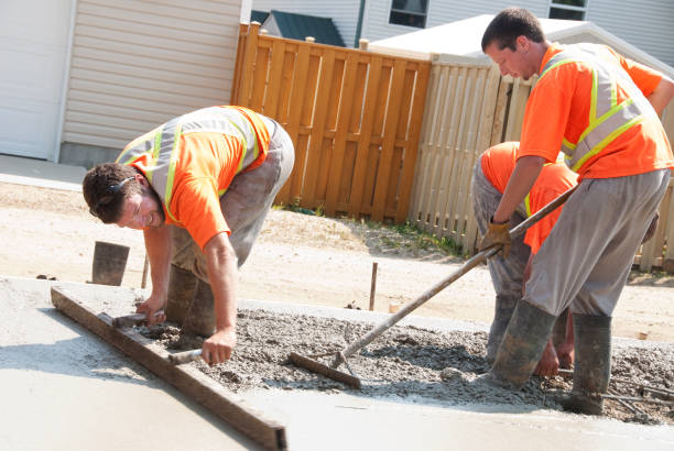 equipe de concreto - concrete driveway construction site construction - fotografias e filmes do acervo