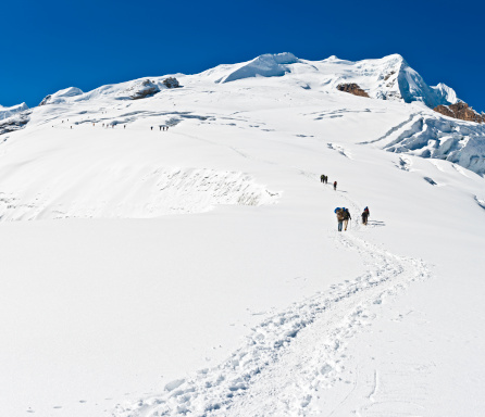Winter mountain landscape, the Alps as seen in Switzerland.