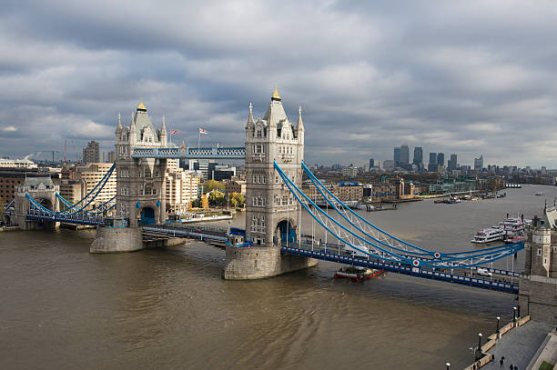 istock Tower Bridge and London skyline 157770313