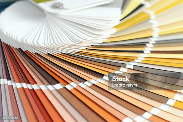 Color Swatch For Home Improvement Painting Stock Photo - Download Image Now - Art And Craft, Book, Brown