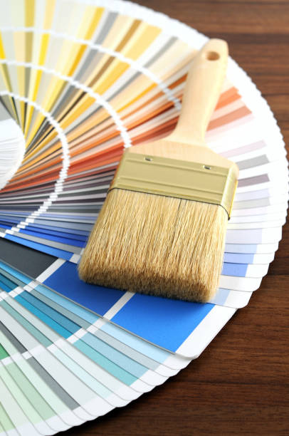 istock Color Swatch for home improvement with paintbrush 157770415