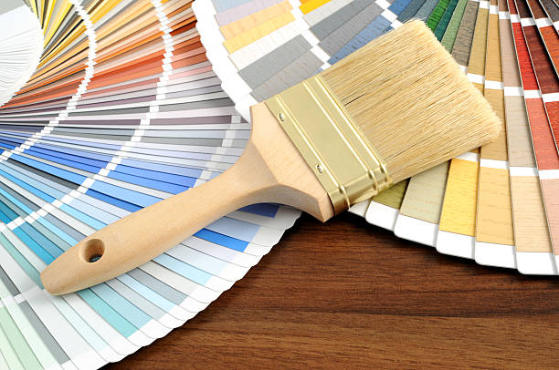 istock Color Swatch for home improvement with paintbrush 157770426