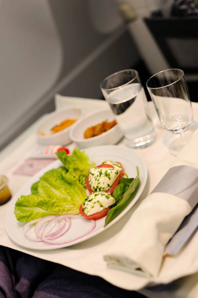 istock Airline Meal served in the Prestige Class 157770457