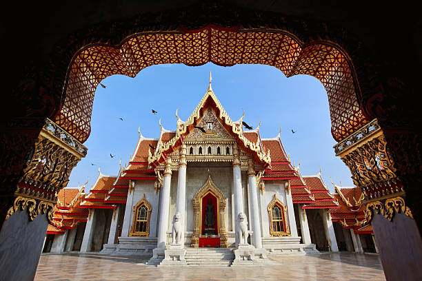 Marble Temple (Wat Benchamabophit), Bangkok, Thailand.