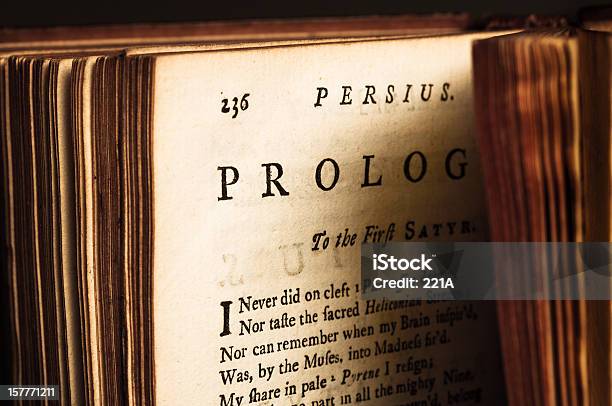 Old Buchen Juvenalis Und Persius Satyrs 1735 Stockfoto und mehr Bilder von Altes Buch - Altes Buch, Buchseite, Lyrik - Literatur