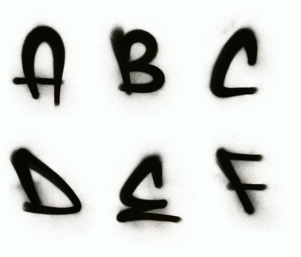 Graffiti alphabet A-F - Photo