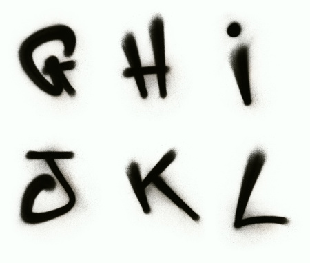 Graffiti alphabet G - L
