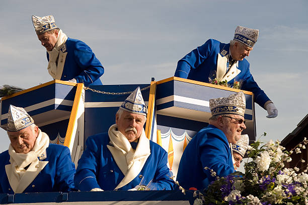 Voorhout, Netherlands – April 22, 2023: A festive float of a lion decorated with a vibrant floral arrangement at the Flower Parade Bollenstreek