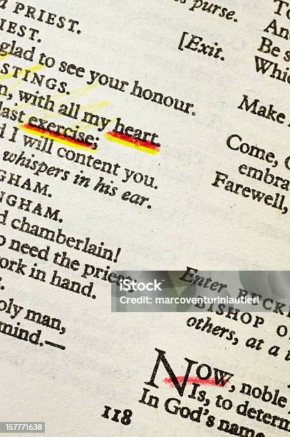 Shakespeares Exercise The Heart Now Stock Photo - Download Image Now - Classical Style, Color Image, Colors