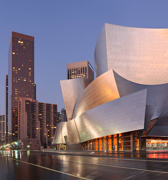 los angeles arquitetura em crepúsculo - national concert hall imagens e fotografias de stock