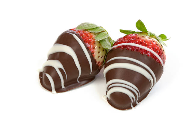 Chocolate dipped strawberries  chocolate covered strawberries stock pictures, royalty-free photos & images
