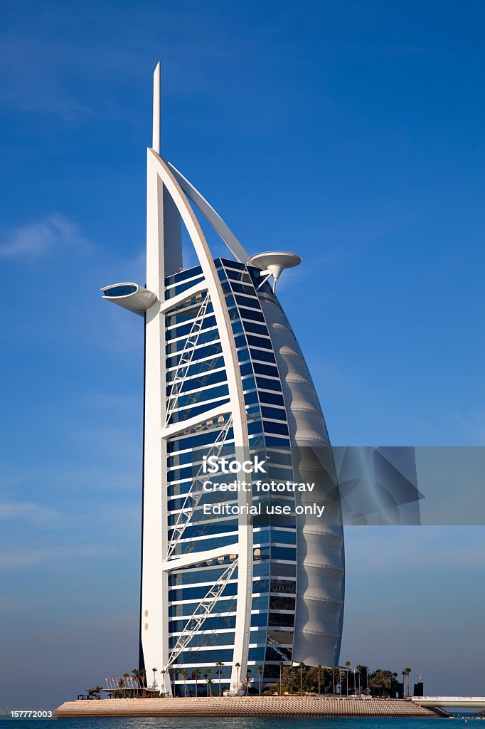 Burj Al Arab hotel de luxo em Dubai - Royalty-free Burj Al Arab Hotel Foto de stock