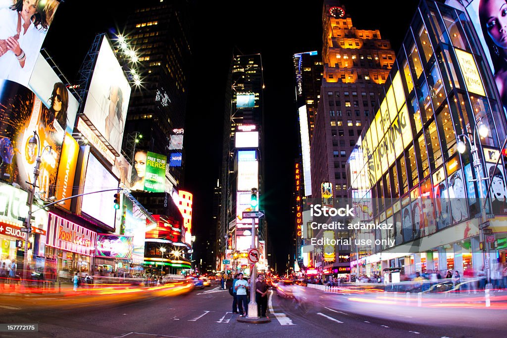 Times Square à l'Action (New York - Photo de Affluence libre de droits