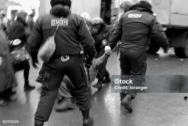 Violent Arrest Stock Photo - Download Image Now - Riot Police, Russia, Violence