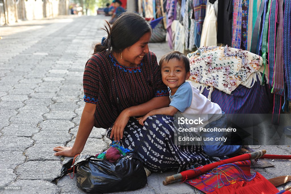 Mother and small child in Santa Catarina Poropo,  Guatemala  Guatemala Stock Photo