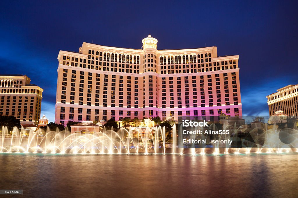 Fountains of Bellagio: luxury resort casino in Las Vegas  Bellagio Hotel Stock Photo