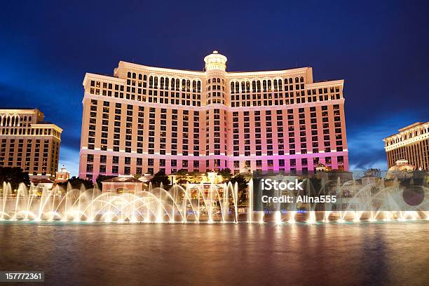Fountains Of Bellagio Luxury Resort Casino In Las Vegas Stock Photo - Download Image Now
