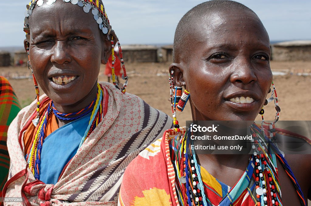 Close-up de mulheres de Maasai Tribe - Royalty-free Adulto Foto de stock