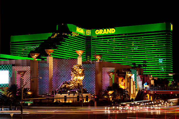 Cтоковое фото MGM Гранд-отель-казино в Лас-Вегас в ночное время