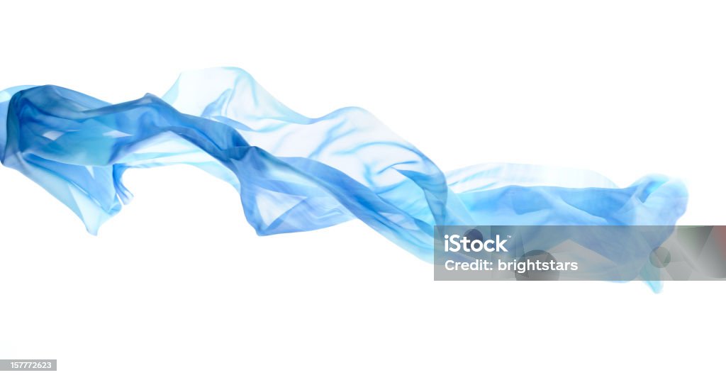 Flying blue silk http://www.gunaymutlu.com/iStock/backgrounds-360.jpg Textile Stock Photo