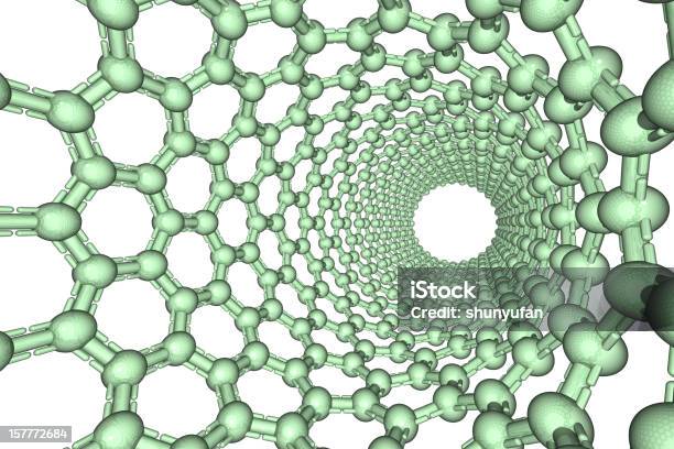 Nanotubes De Carbono Foto de stock y más banco de imágenes de Protón - Protón, Abstracto, Azul