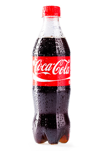 Los Angeles, USA - May 1, 2011: A Coca-Cola glass bottle on a white isolated background.