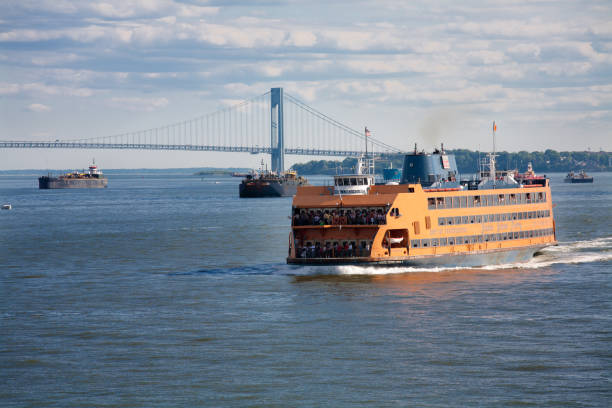 South Ferry station was located next to Battery Park at the lower tip of Manhattan, New York City.