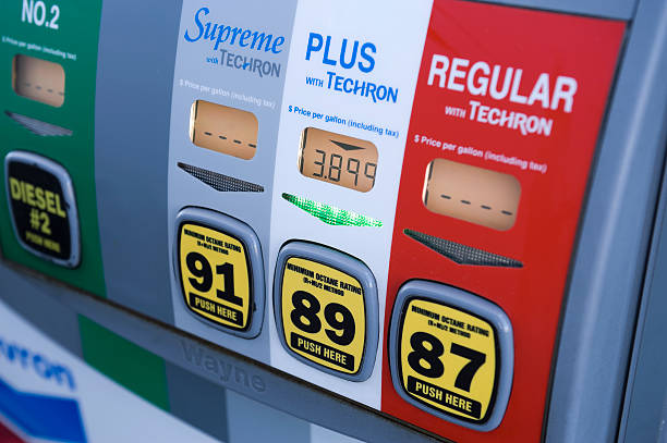 с рисунком в виде шевронов - gas fuel pump labeling fuel and power generation стоковые фото и изображения