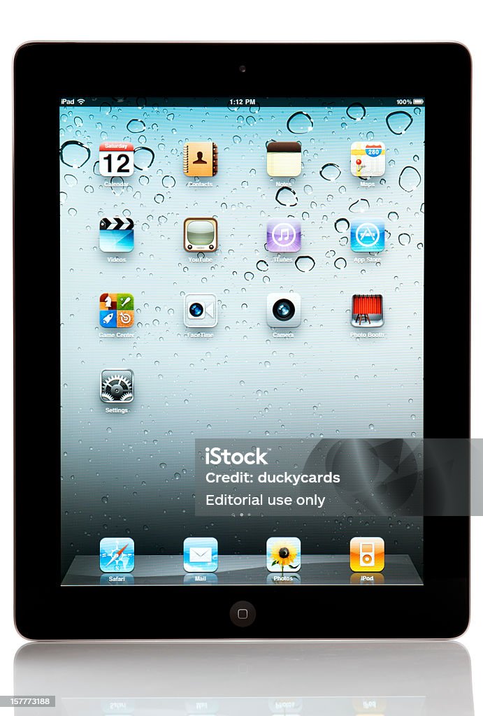 Apple iPad 2-Wi-Fi mit Schneidepfaden - Lizenzfrei Clipping Path Stock-Foto