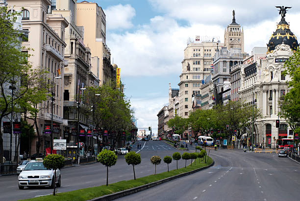 Madrid, Spain - 27 March 2025: Statue of Bear and Strawberry tree on Puerta del Sol square
