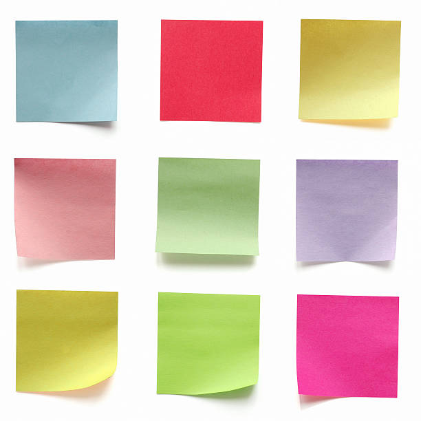 Vibrant Color Adhesive Note,office Supply,Label,Tag,Reminder,Pad,  office fun business adhesive note stock pictures, royalty-free photos & images