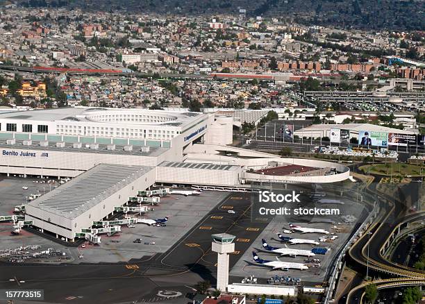 Aerial View Of Benito Juarez Airport Mexico City Stock Photo - Download