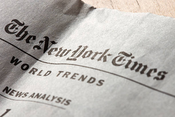 The New York Times weekly edition in Delo newspaper stock photo
