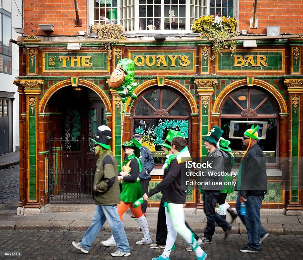Temple Bar à Dublin - Photo de Saint Patrick libre de droits
