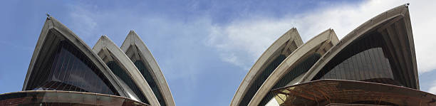 Sydney, Australia - December 16, 2010: Unusual view of the World Heritage listed Sydney Opera House taken from the northern forecourt