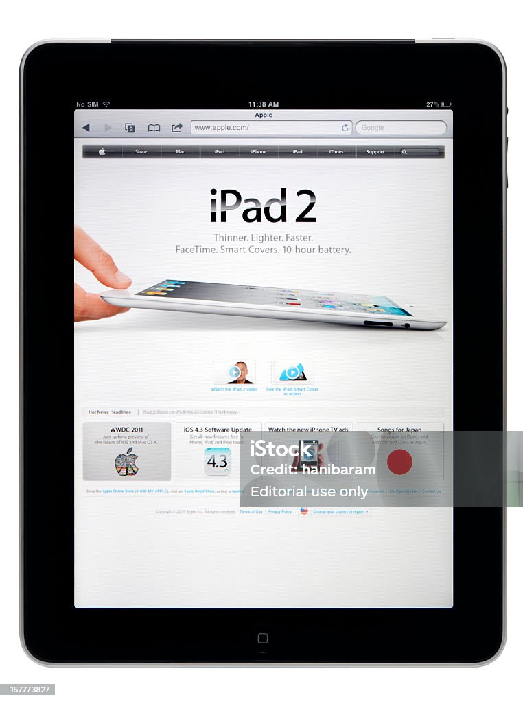 Apple iPad com Traçado de Recorte. - Foto de stock de Agenda Eletrônica royalty-free