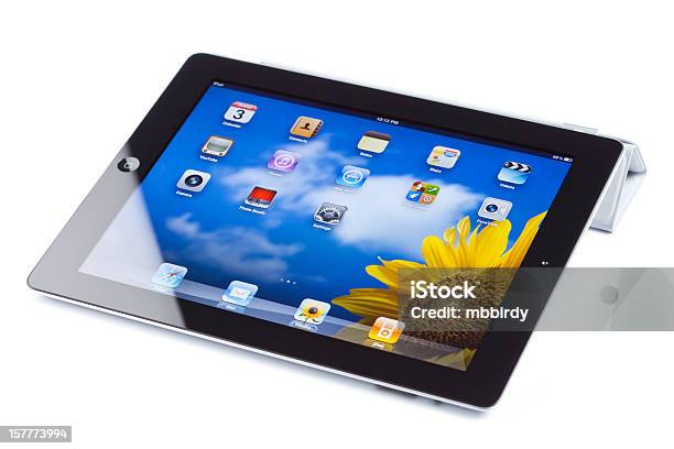 Apples Ipad2 Isolated Stock Photo - Download Image Now - Big Tech, Color Image, Communication